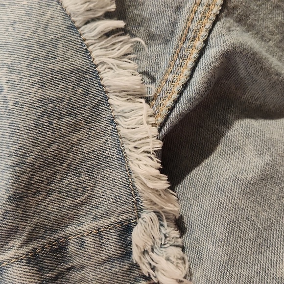 [Highway Jeans] Distressed Ripped Long Denim Dress - Size L - Picture 11 of 14